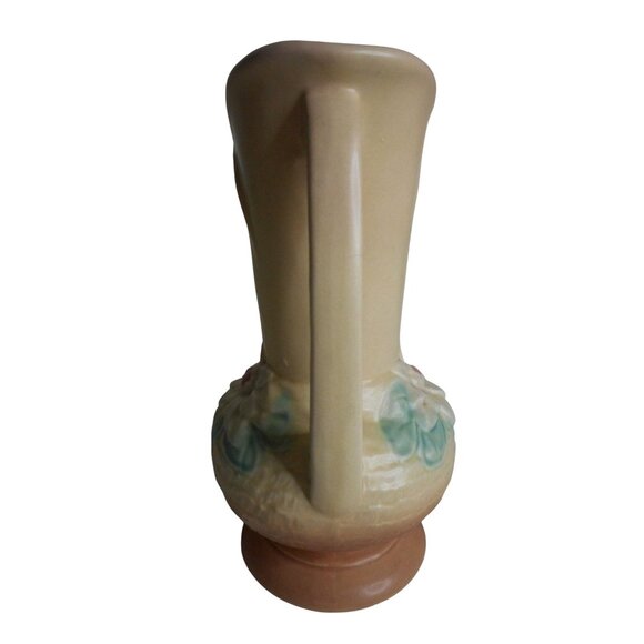 Vtg Hull Art Pottery 1940s WATER LILY Hull USA L-10-9 1/2" double handle Vase #1 - Picture 2 of 8